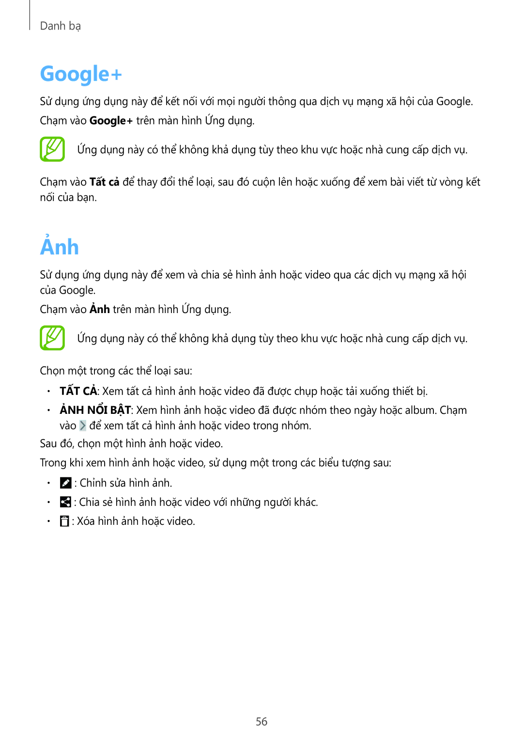 Samsung SM-T2110ZWEXXV manual Google+, Ả̉nh 