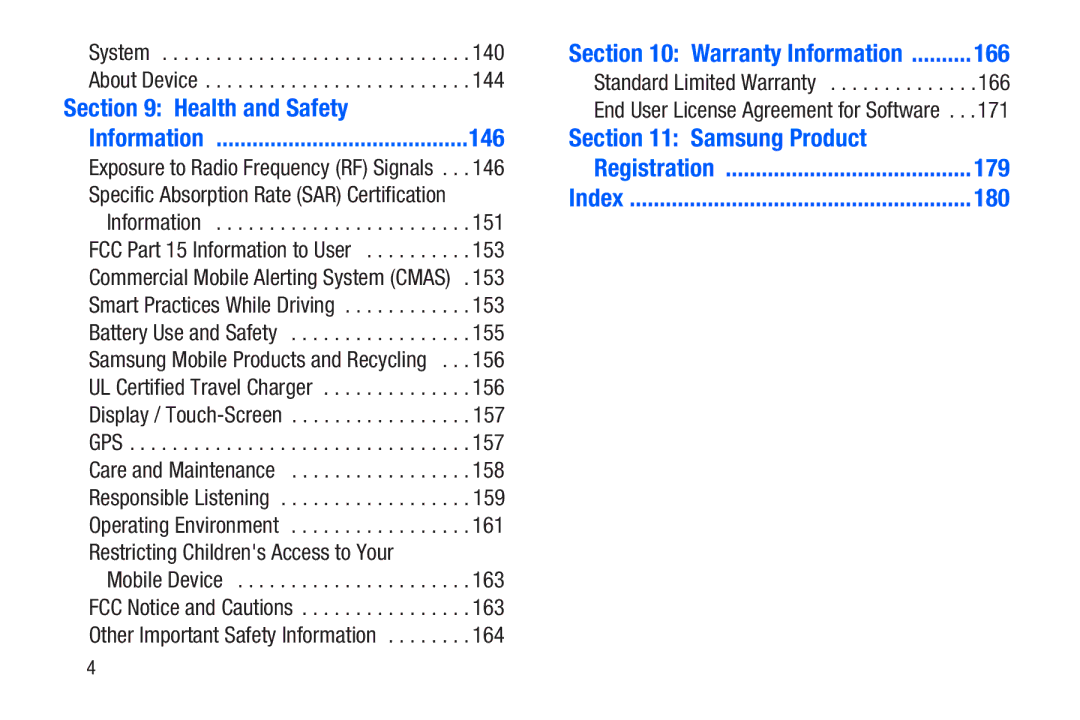 Samsung SM-T217AZKAATT user manual Health and Safety, Samsung Product 