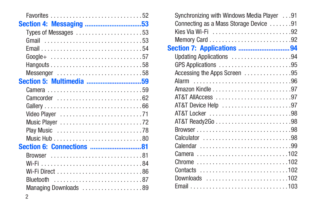 Samsung SM-T217AZKAATT user manual Messaging 