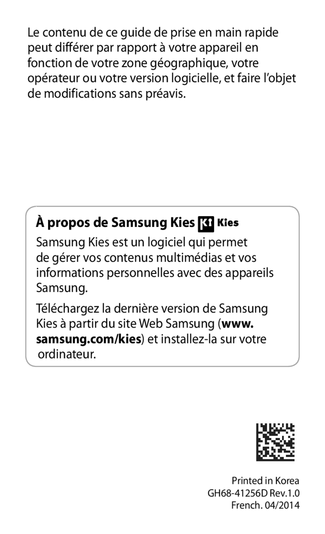 Samsung SM-T230NYKAXEF, SM-T230NZWAXEF manual Propos de Samsung Kies 