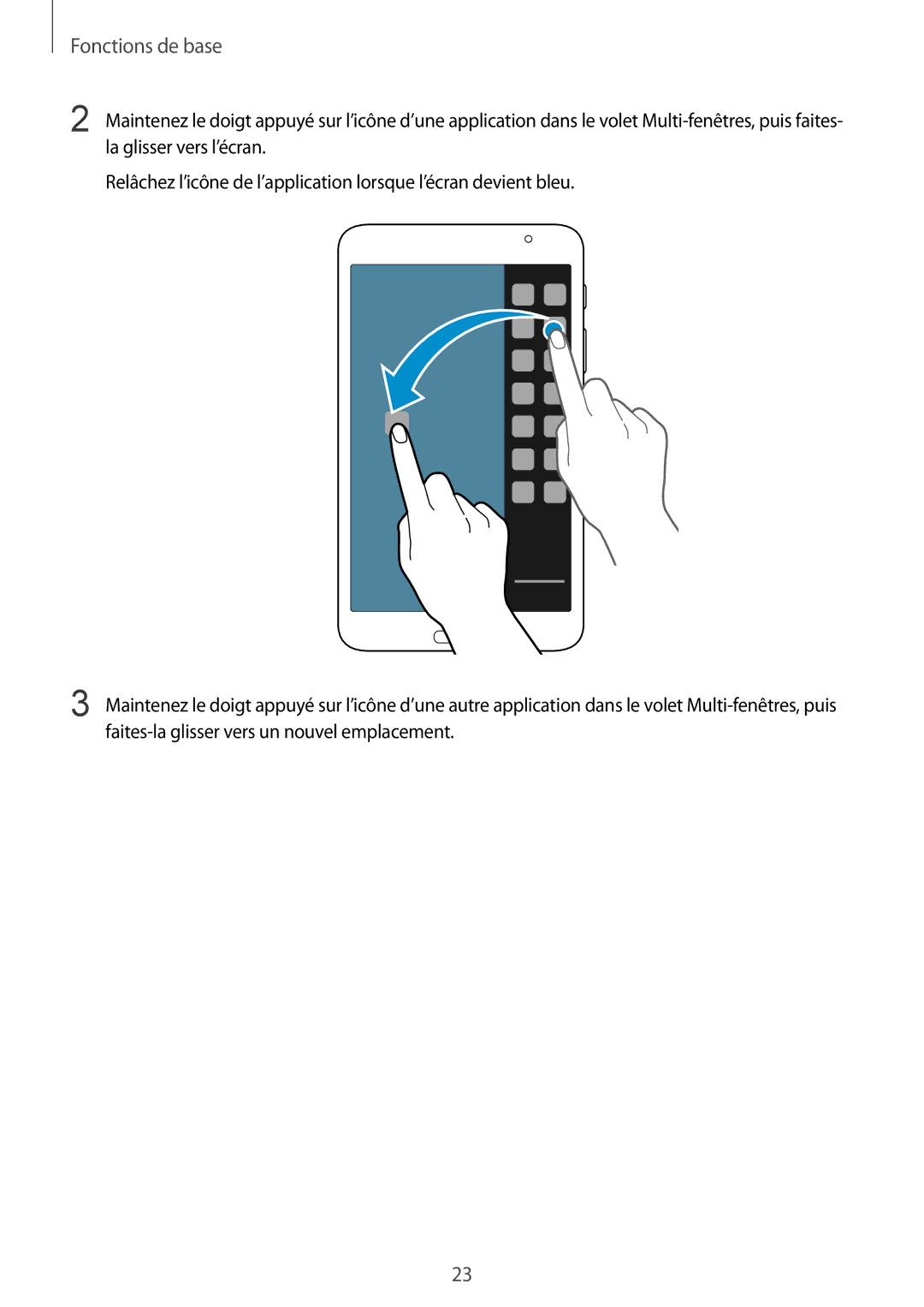 Samsung SM-T230NZWAXEF, SM-T230NYKAXEF manual Fonctions de base 