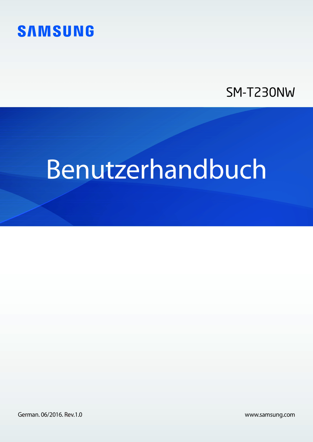 Samsung SM-T230NZKIBMW, SM-T230NZKWBMW manual Benutzerhandbuch, German /2016. Rev.1.0 