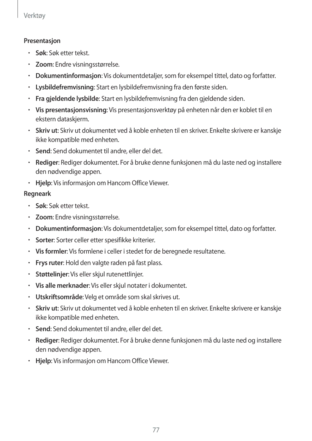 Samsung SM-T230NYKANEE, SM-T230NZWANEE manual Presentasjon 