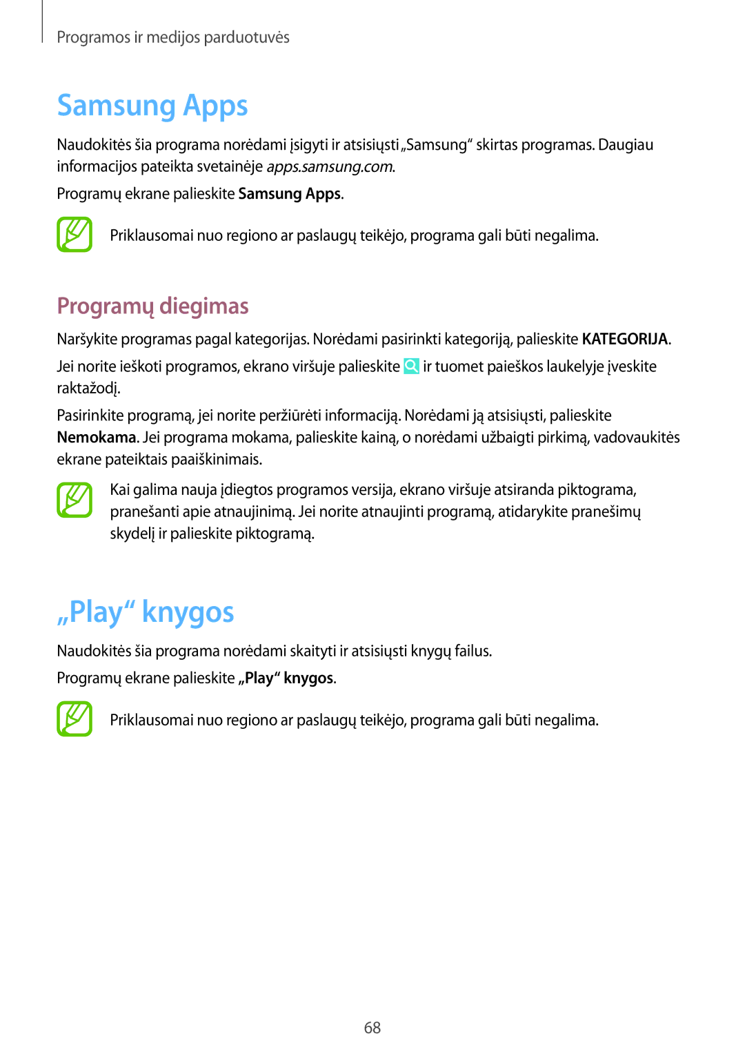 Samsung SM-T230NZWASEB, SM-T230NYKASEB manual Samsung Apps, „Play knygos 