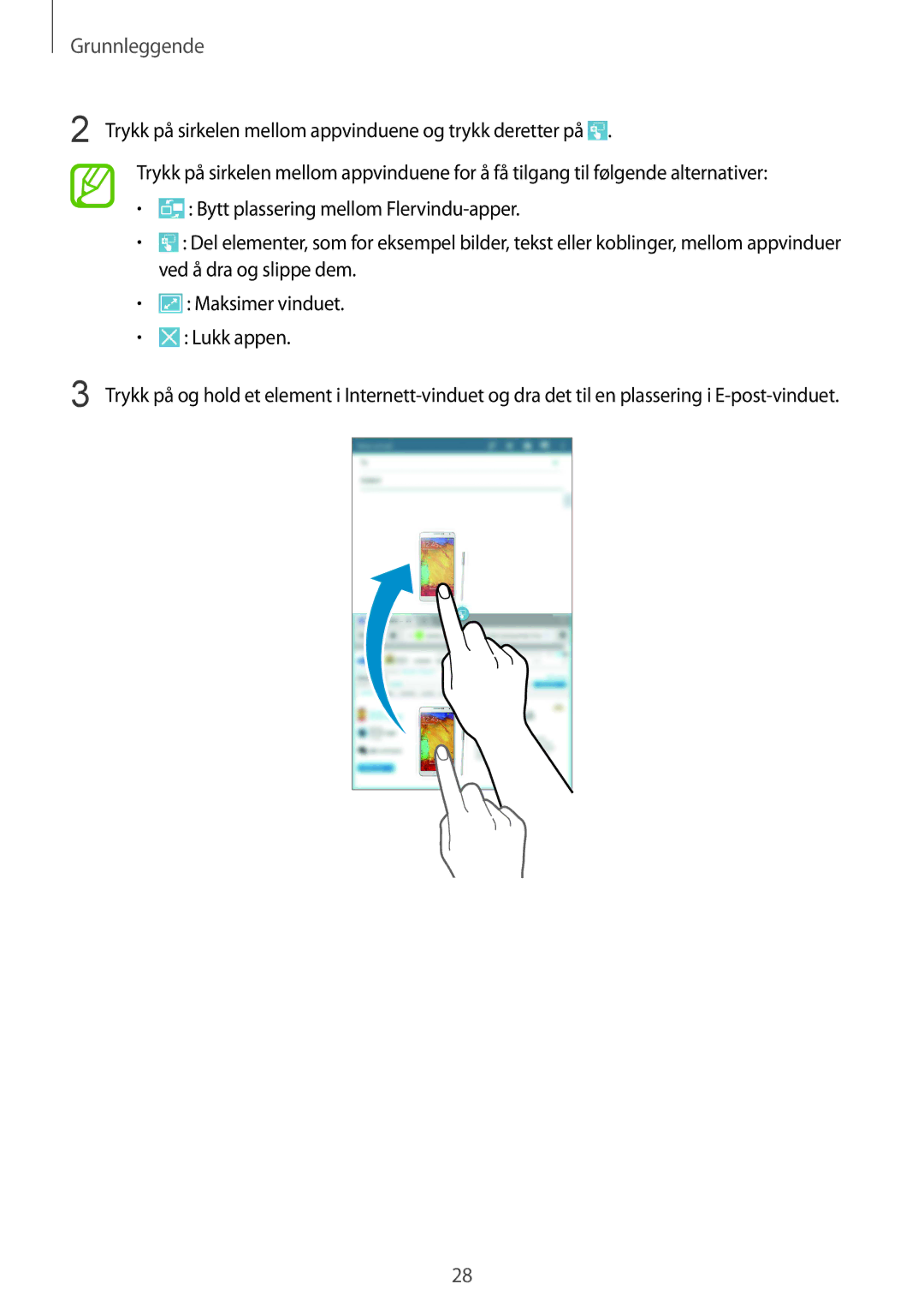 Samsung SM-T235NYKANEE, SM-T235NZWANEE manual Grunnleggende 