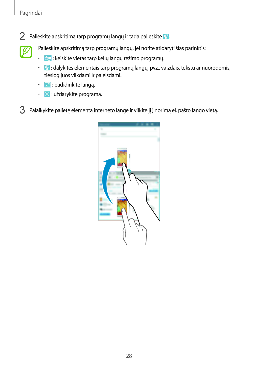 Samsung SM-T235NYKASEB, SM-T235NZWASEB manual Pagrindai 