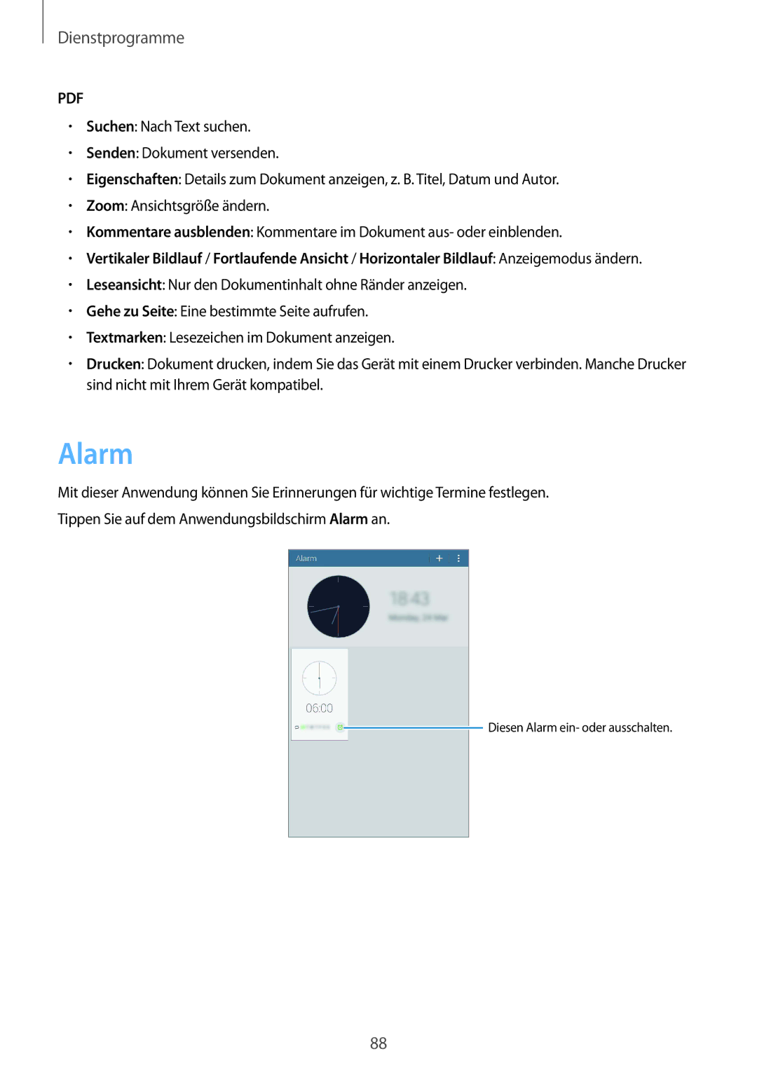 Samsung SM-T235NZWAATO, SM-T235NYKASEB, SM-T235NZWADBT, SM-T235NYKAATO, SM-T235NYKAXEO, SM-T235NYKADBT, SM-T235NYKATPL Alarm 