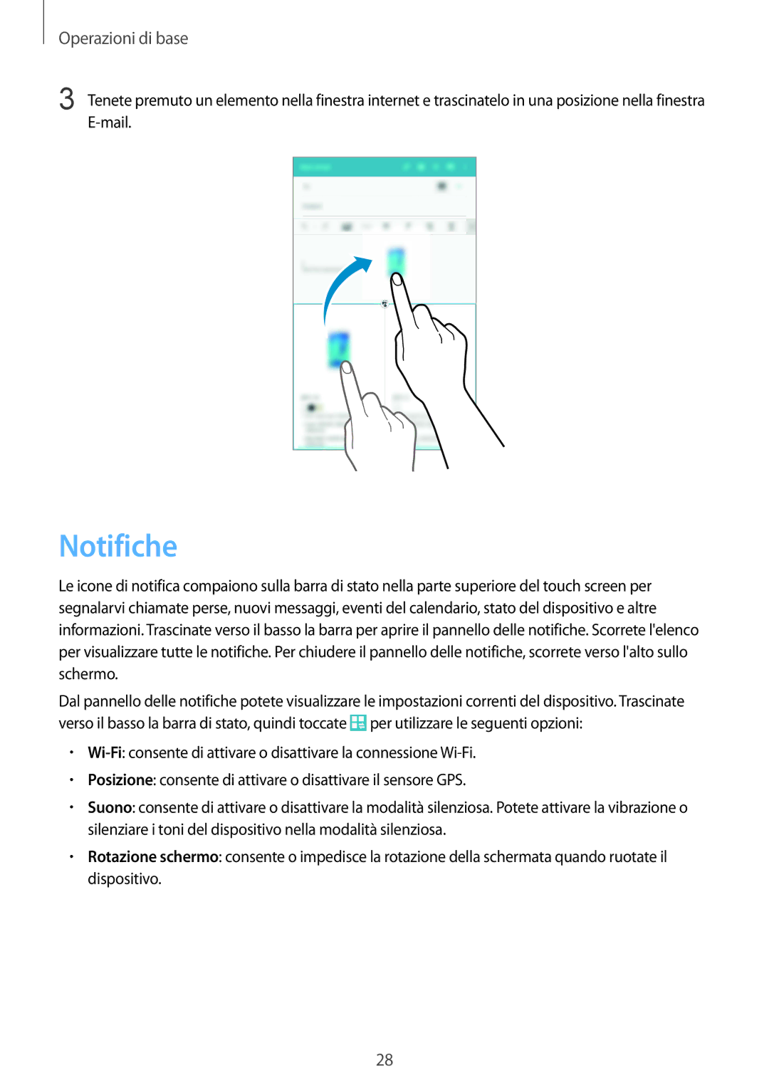 Samsung SM-T235NYKAHUI, SM-T235NZWADBT, SM-T235NYKAXEO, SM-T235NYKATPL, SM-T235NZWATPL, SM-T235NZWAHUI manual Notifiche 