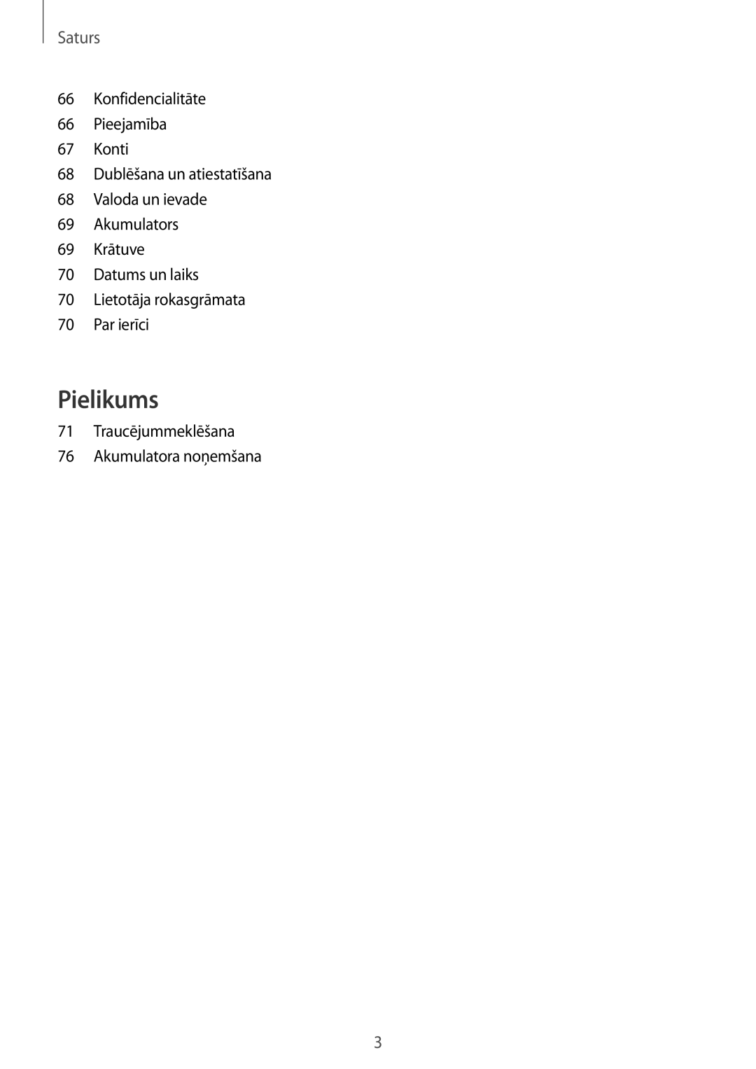 Samsung SM-T280NZWASEB, SM-T280NZKASEB manual Pielikums 