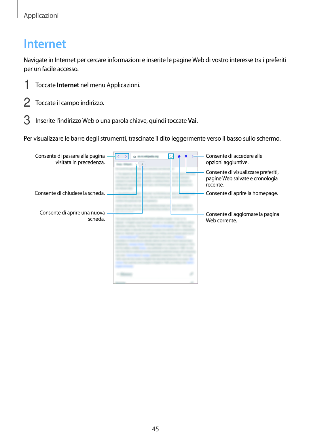 Samsung SM-T285NZKAITV manual Internet 