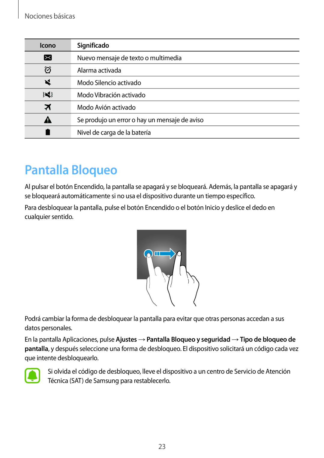 Samsung SM-T285NZWAPHE, SM-T285NZKAXEO, SM-T285NZKAPHE manual Pantalla Bloqueo 