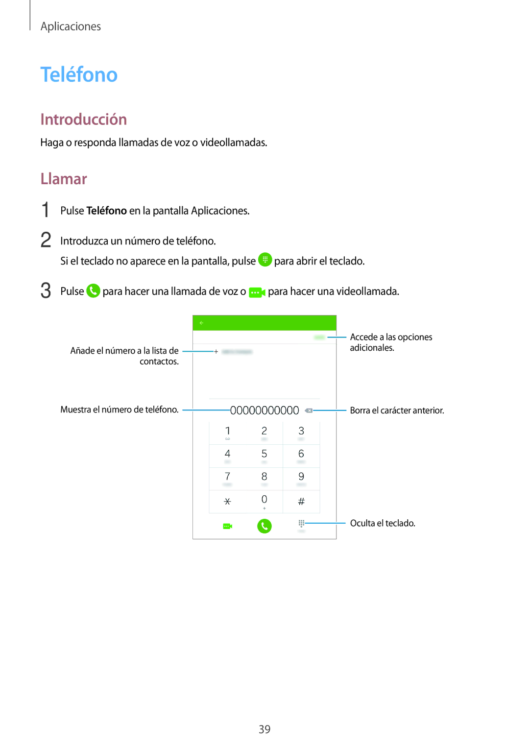 Samsung SM-T285NZKAXEO, SM-T285NZKAPHE, SM-T285NZWAPHE manual Teléfono, Llamar 