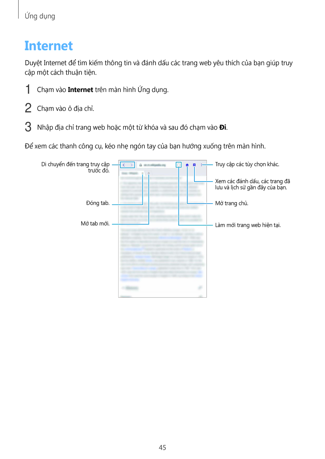 Samsung SM-T285NZWAXXV, SM-T285NZKAXXV manual Internet 