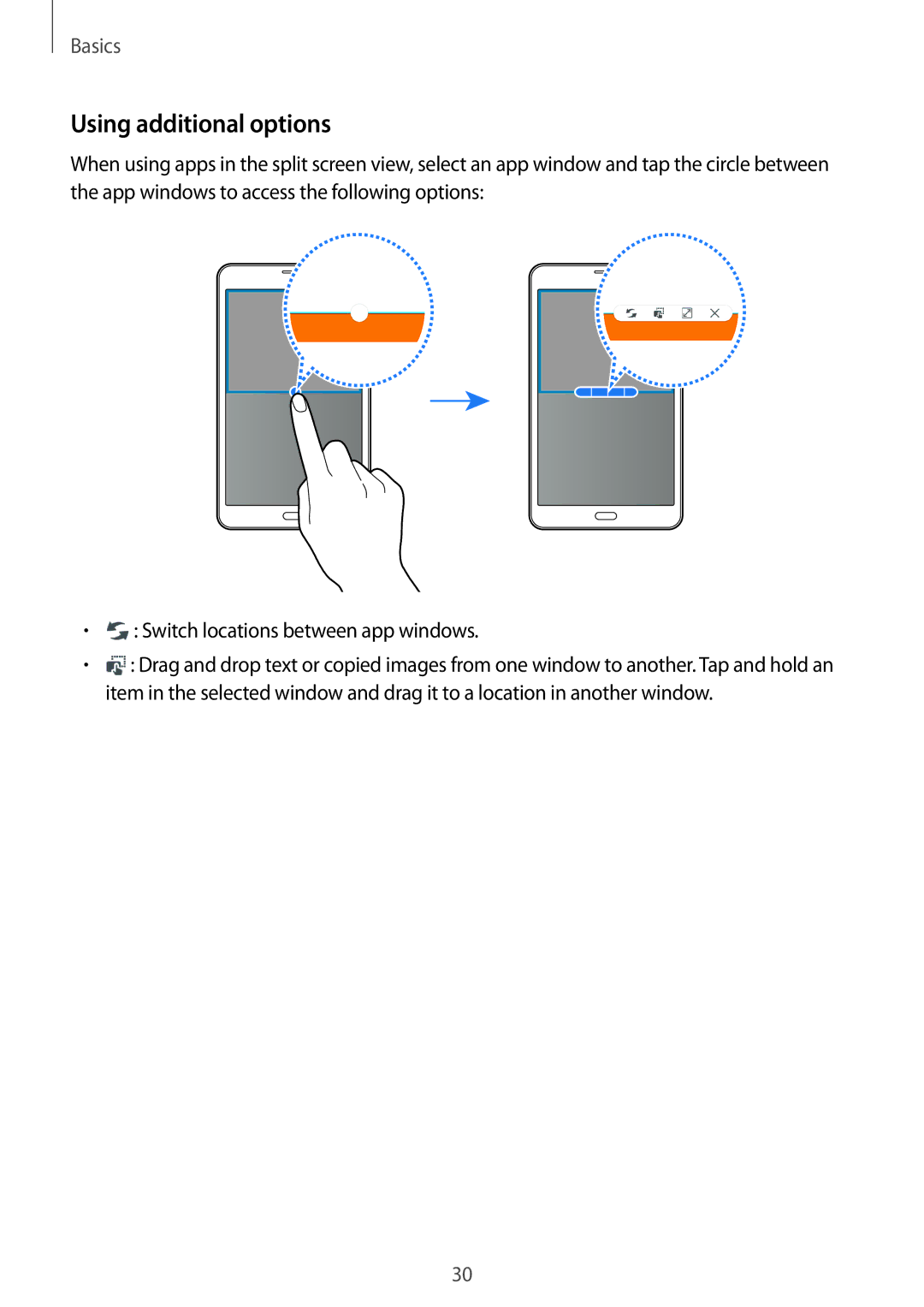 Samsung SM-T285NZSAKSA, SM-T285NZKAKSA, SM-T285NZWAKSA, SM-T285NZKAXXV, SM-T285NZWAXXV manual Using additional options 