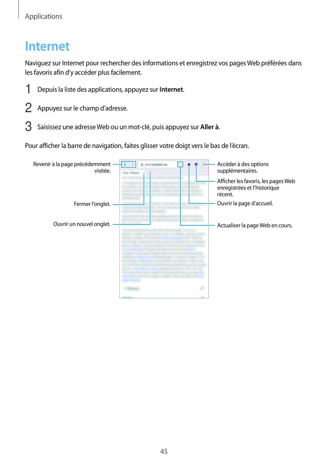 Samsung SM-T285NZWAXEF manual Internet 