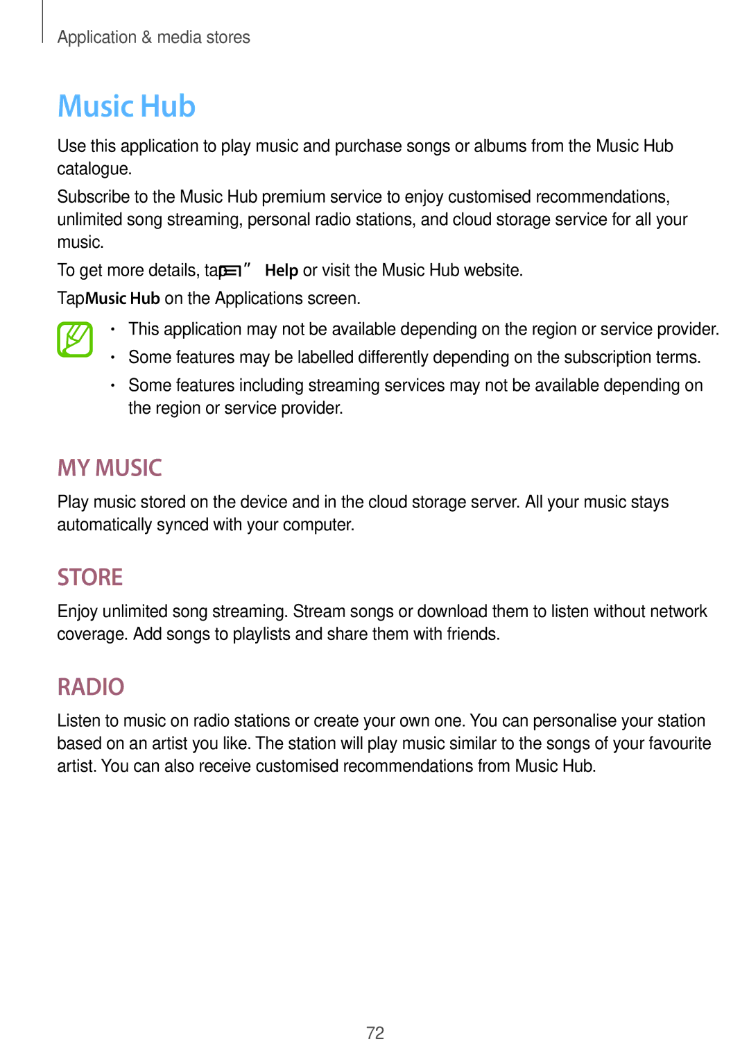 Samsung SM-T310 user manual Music Hub, MY Music 