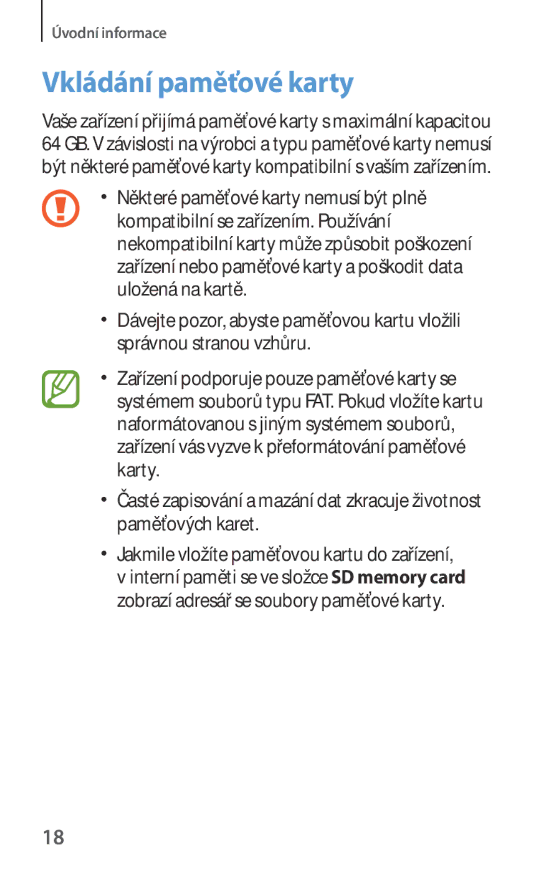 Samsung SM-T3100ZWAXEZ, SM-T3100ZWAXEO, SM-T3100ZWAATO, SM-T3100GNAATO, SM-T3100MKAATO, SM-T3100MKAEUR Vkládání paměťové karty 