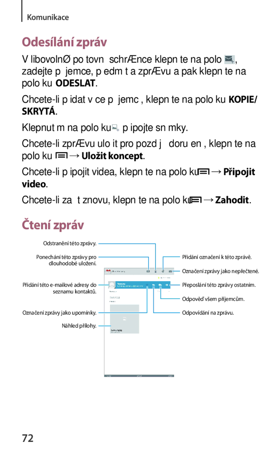 Samsung SM-T3110ZWAATO, SM-T3110MKAATO, SM-T3110GNAATO, SM-T3110GNAEUR Chcete-li začít znovu, klepněte na položku →Zahodit 