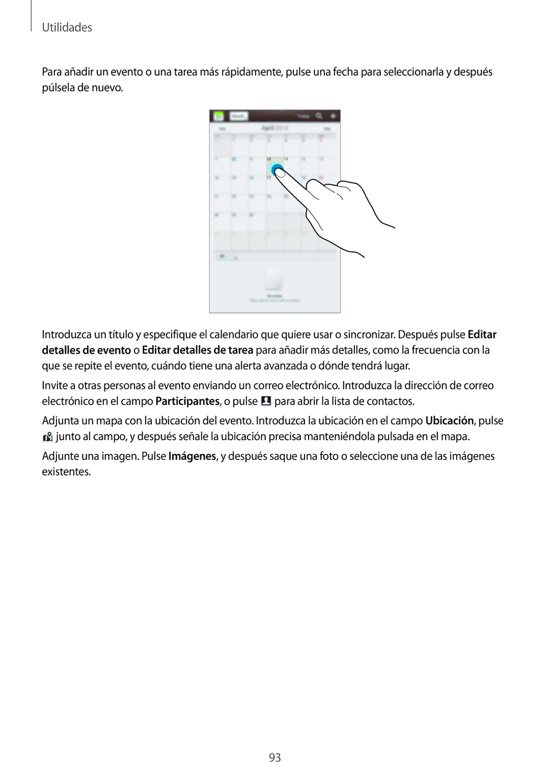 Samsung SM-T3150ZWAATL manual Utilidades 