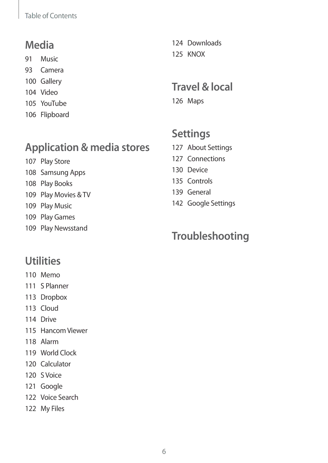 Samsung SM-T320NZKAKSA, SM-T320NZWAKSA, SM-T320NZWAEGY, SM-T320NZKAXSG, SM-T320NZWAXSG, SM-T320NZKAEGY manual Travel & local 