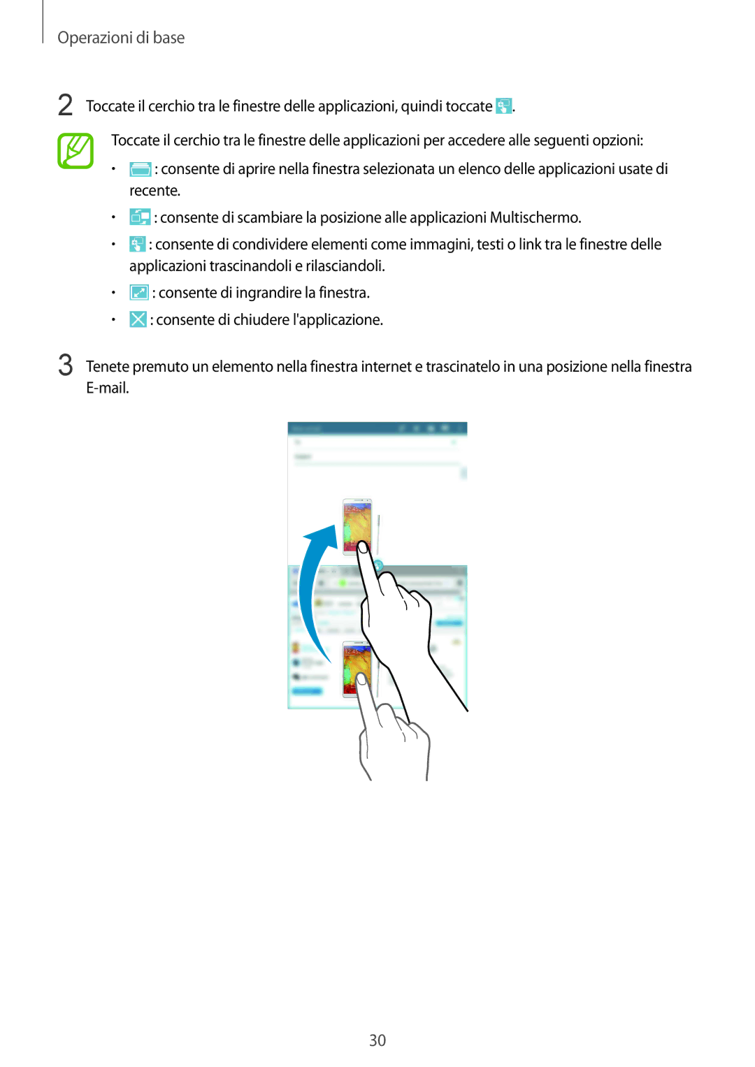 Samsung SM-T325NZWADBT, SM-T325NZWAITV, SM-T325NZWAXEO manual Operazioni di base 