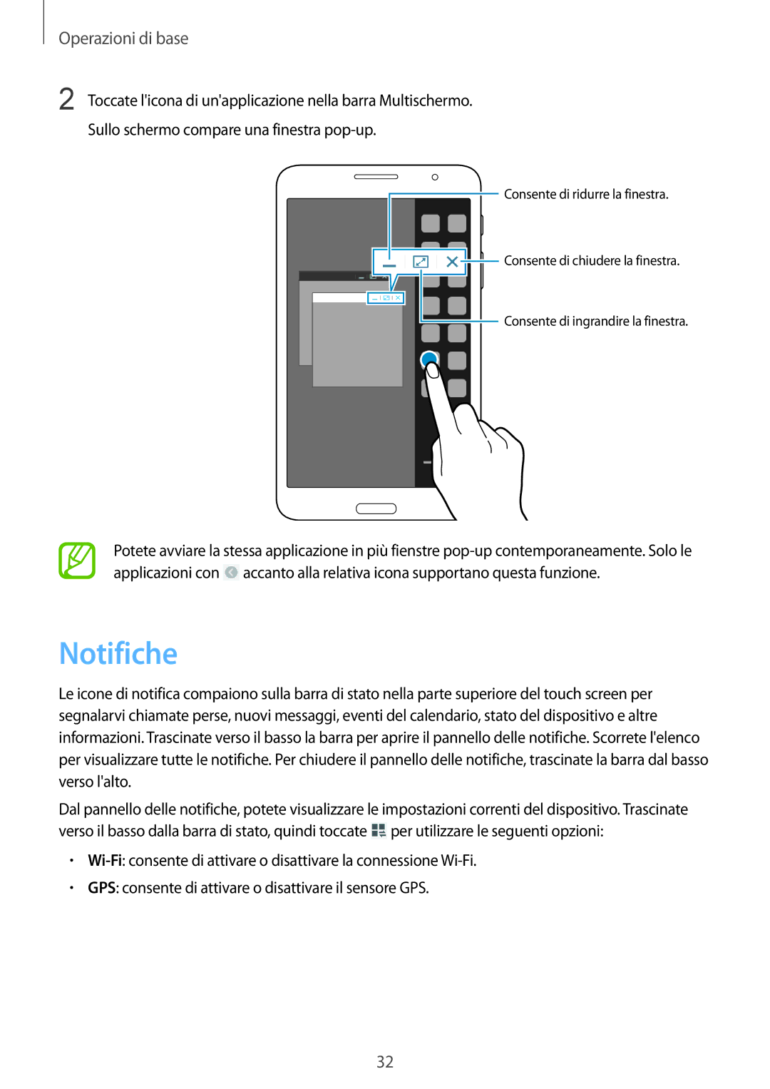 Samsung SM-T325NZWAXEO, SM-T325NZWADBT, SM-T325NZWAITV manual Notifiche 