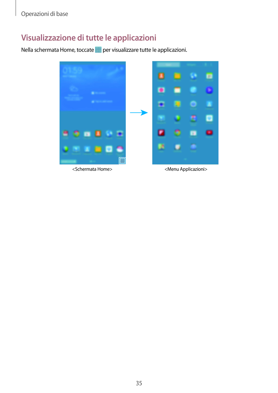 Samsung SM-T325NZWAXEO, SM-T325NZWADBT, SM-T325NZWAITV manual Visualizzazione di tutte le applicazioni 