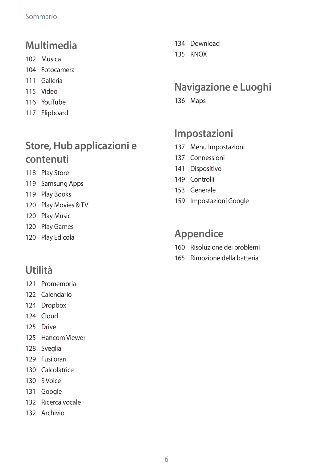 Samsung SM-T325NZWADBT, SM-T325NZWAITV, SM-T325NZWAXEO manual Navigazione e Luoghi 