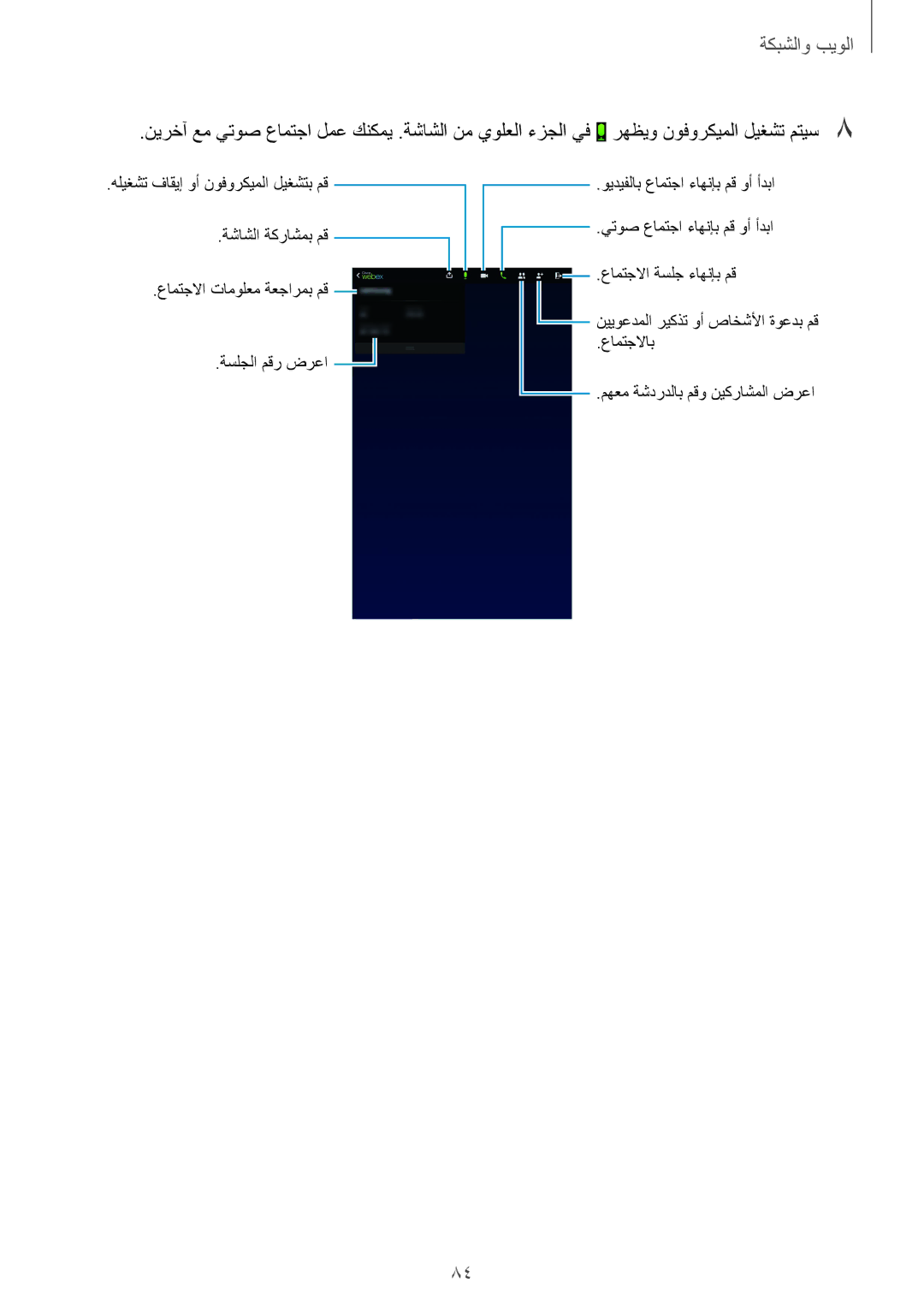 Samsung SM-T325NZWAKSA, SM-T325NZWAEGY, SM-T325NZKAKSA, SM-T325NZKAEGY, SM-T325NZWAXSG manual الويٜوالشٜ䌆 