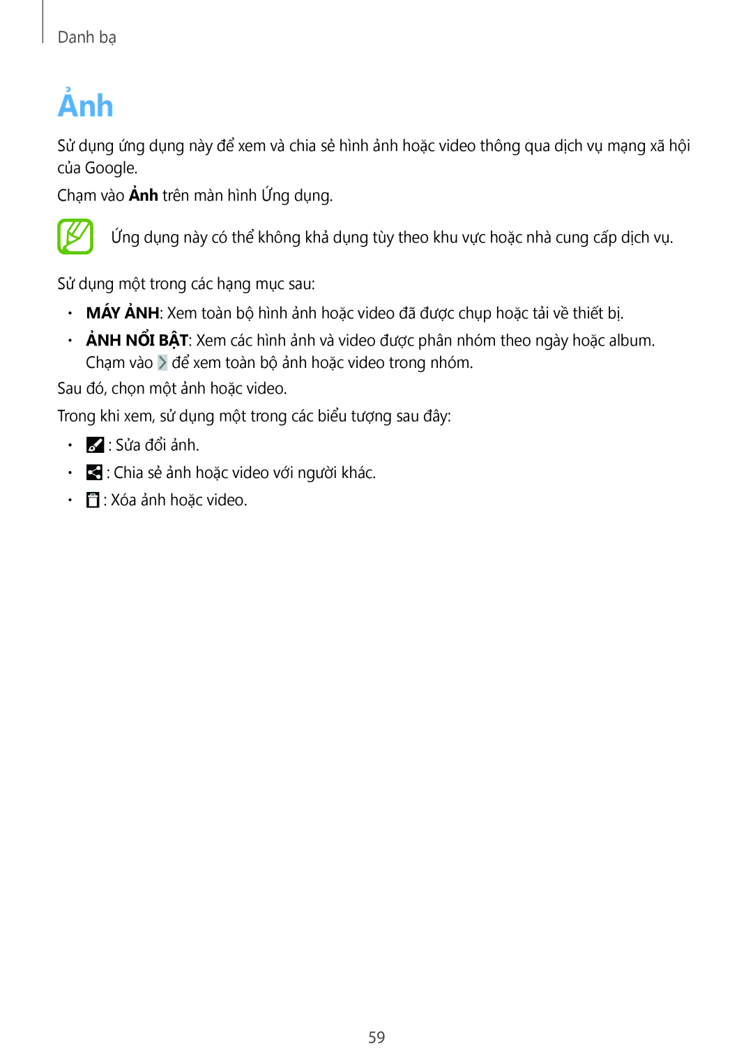 Samsung SM-T331NZWAXXV, SM-T331NYKAXXV manual Ảnh 