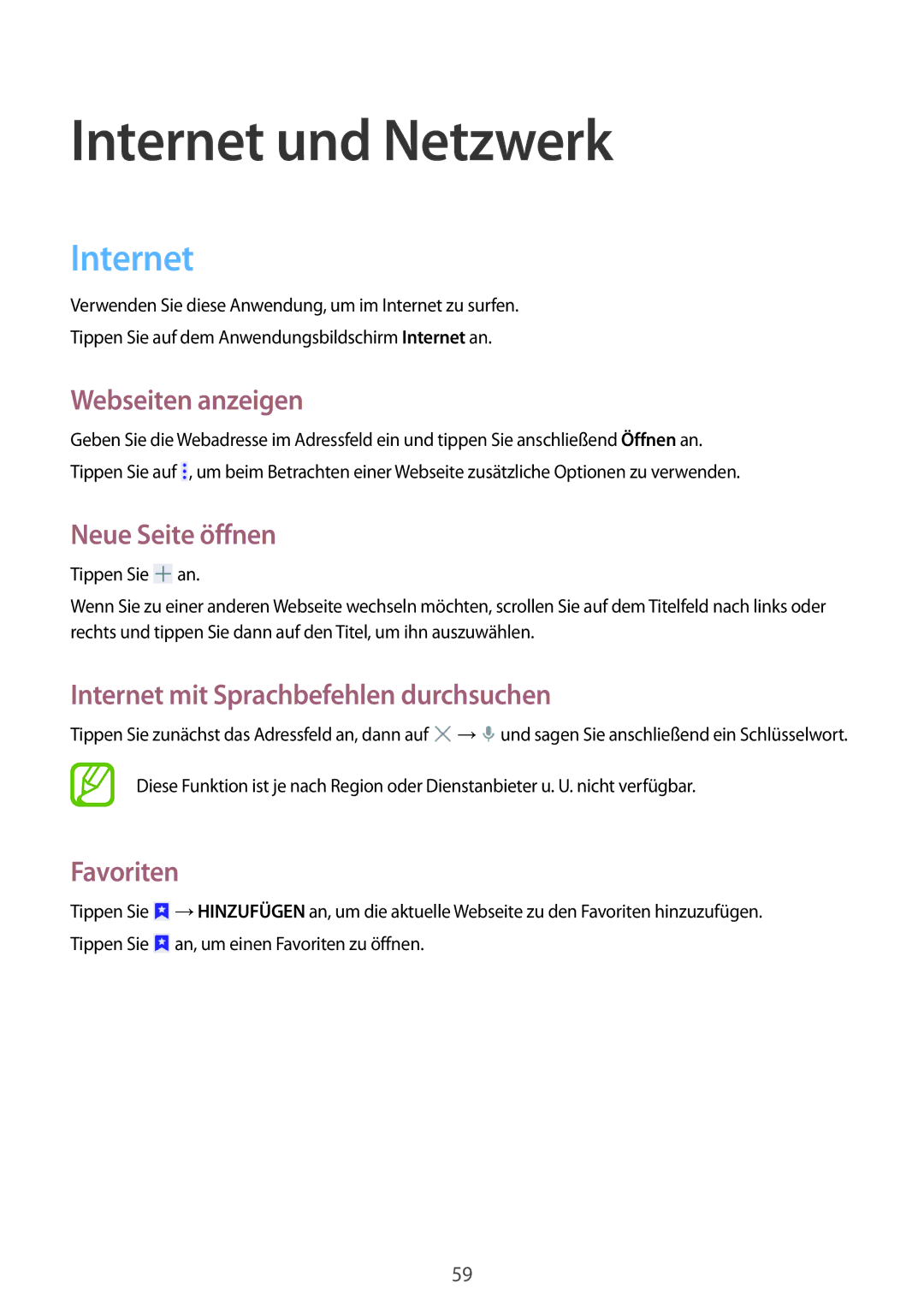 Samsung SM-T335NZWAEUR, SM-T335NYKAATO, SM-T335NYKAEUR, SM-T335NYKACOS, SM-T335NZWADTM, SM-T335NZWAATO Internet und Netzwerk 