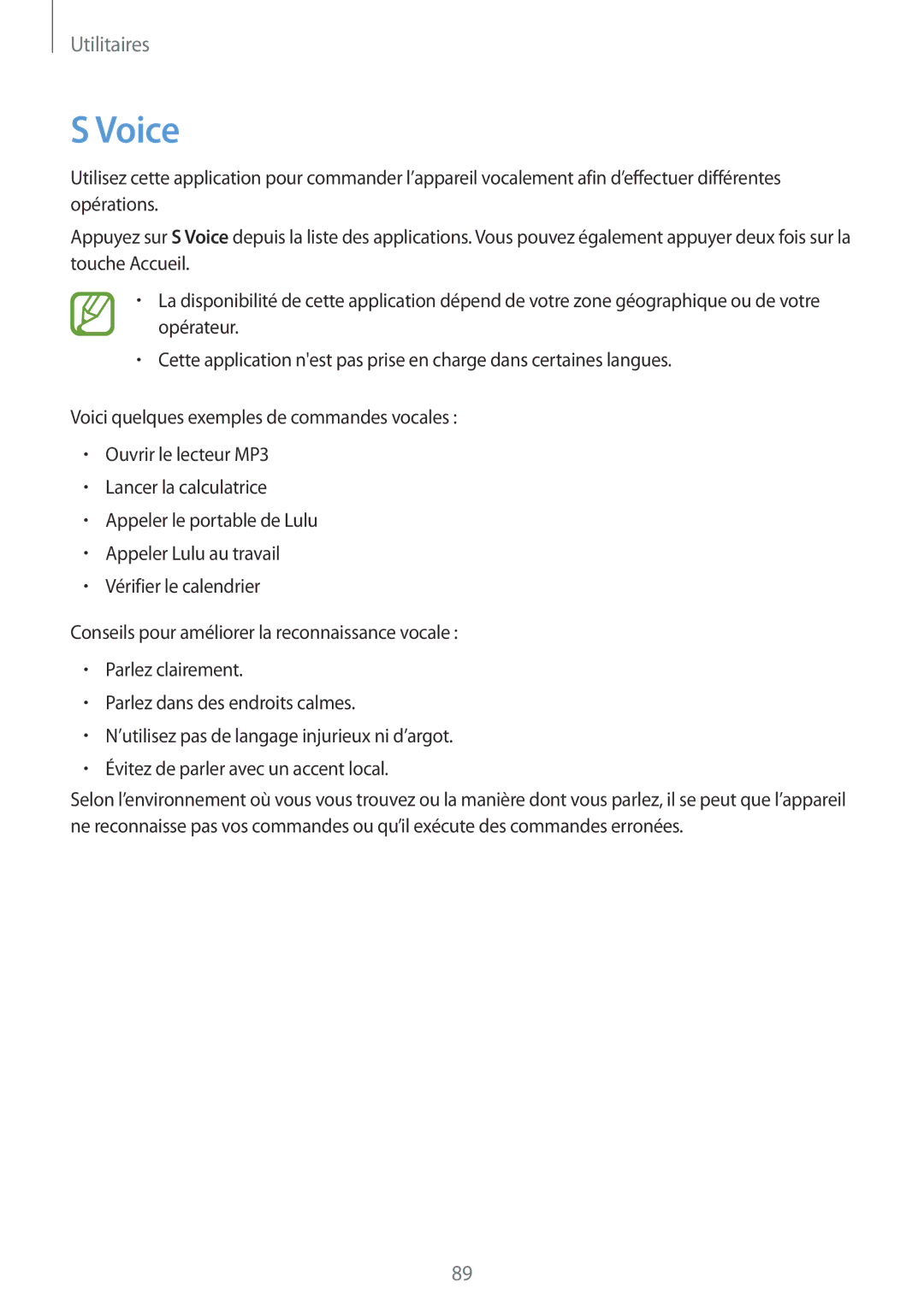 Samsung SM-T335NYKAXEF manual Voice 