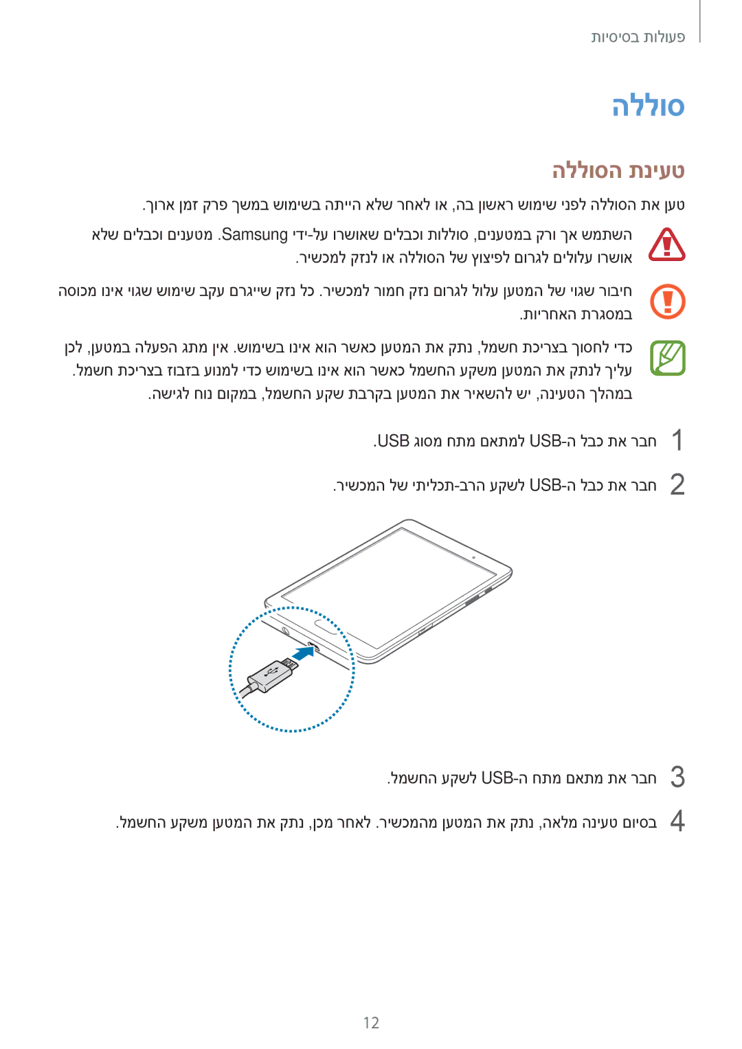 Samsung SM-T350NZKAILO, SM-T550NZKAILO manual הללוסה תניעט 