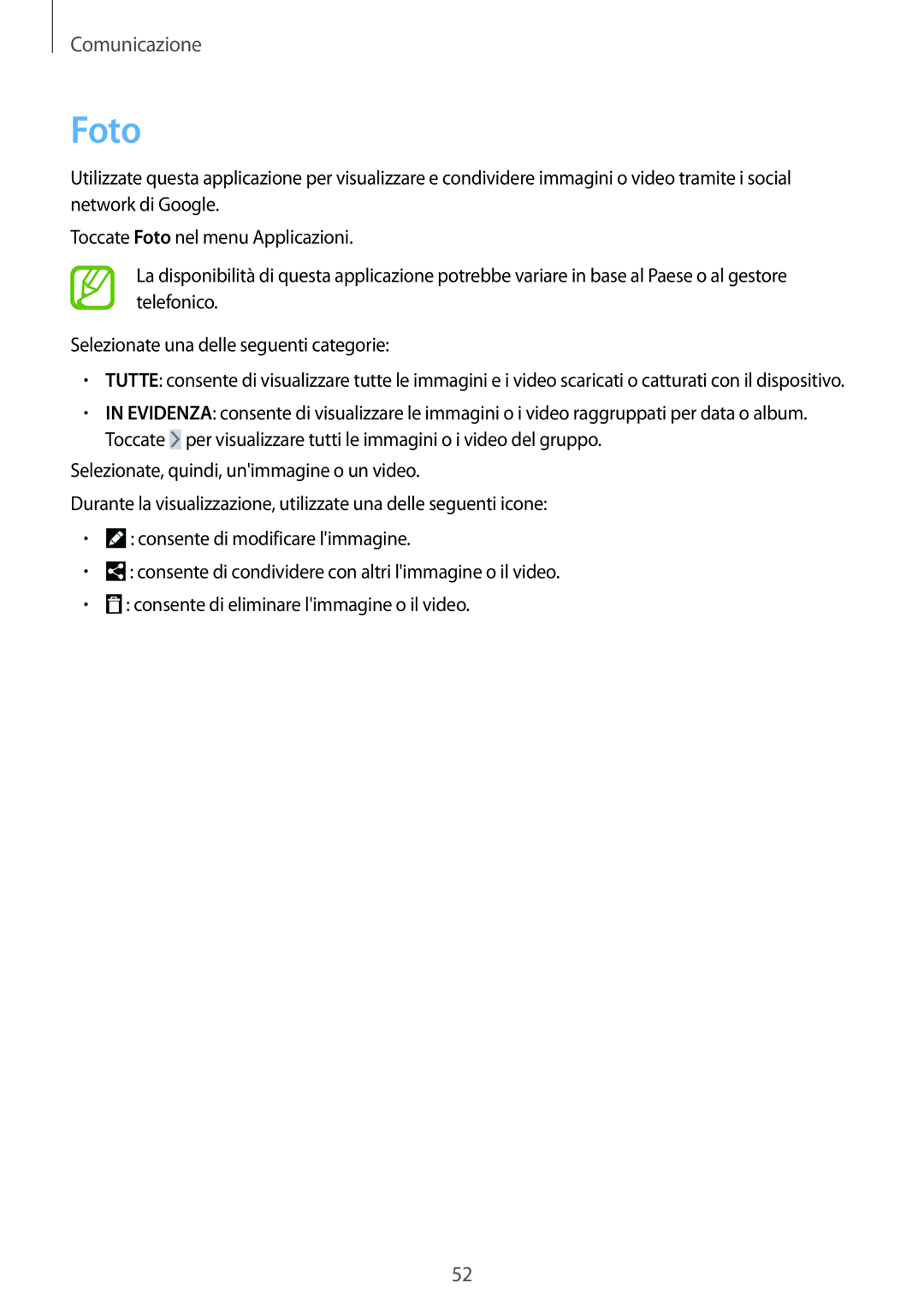 Samsung SM-T360NNGAITV manual Foto 