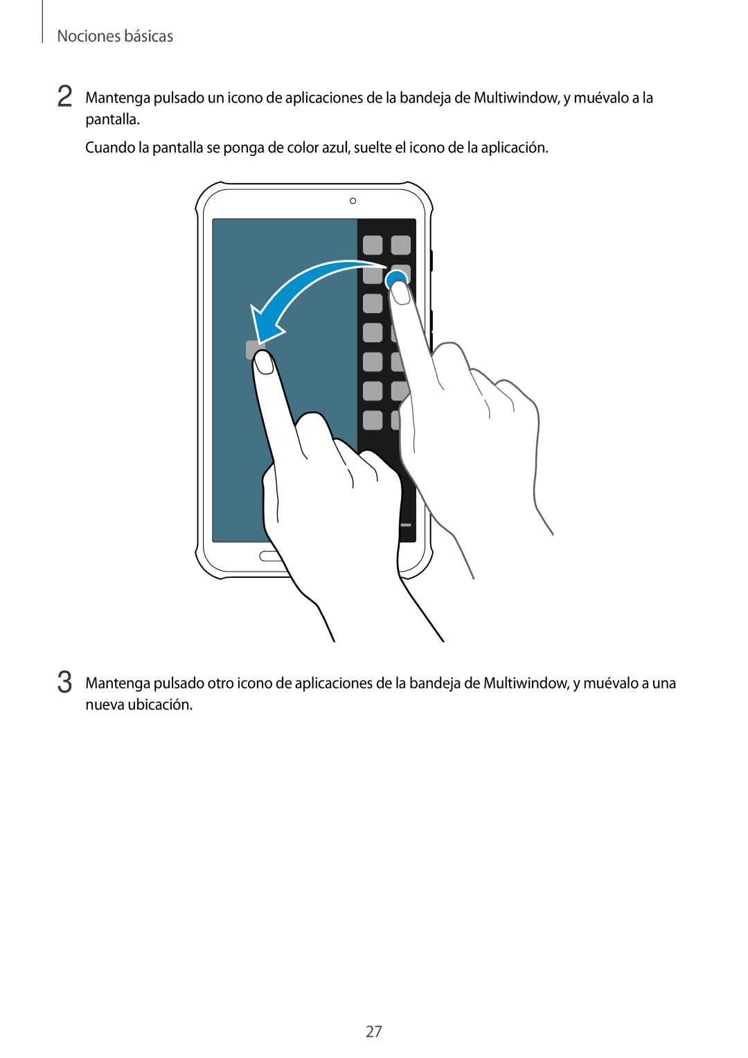 Samsung SM-T360NNGATPH, SM-T360NNGAPHE manual Nociones básicas 