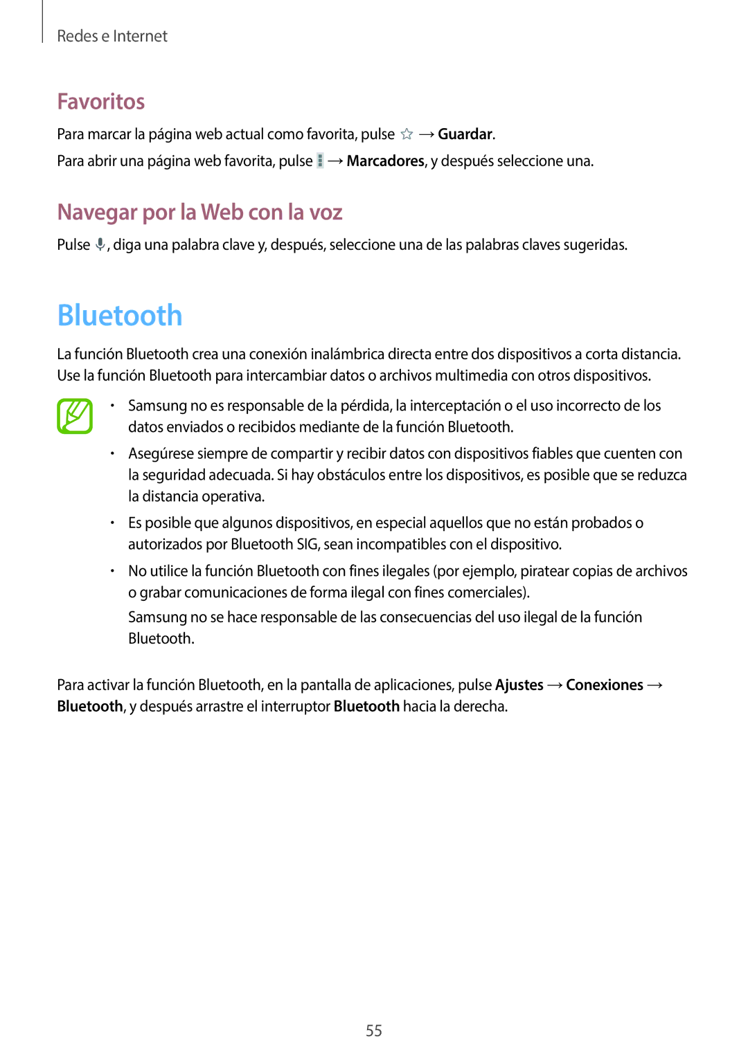 Samsung SM-T360NNGATPH, SM-T360NNGAPHE manual Bluetooth 