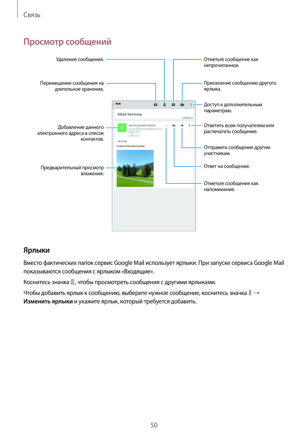 Samsung SM-T360NNGASEB, SM-T360NNGASER manual Ярлыки 