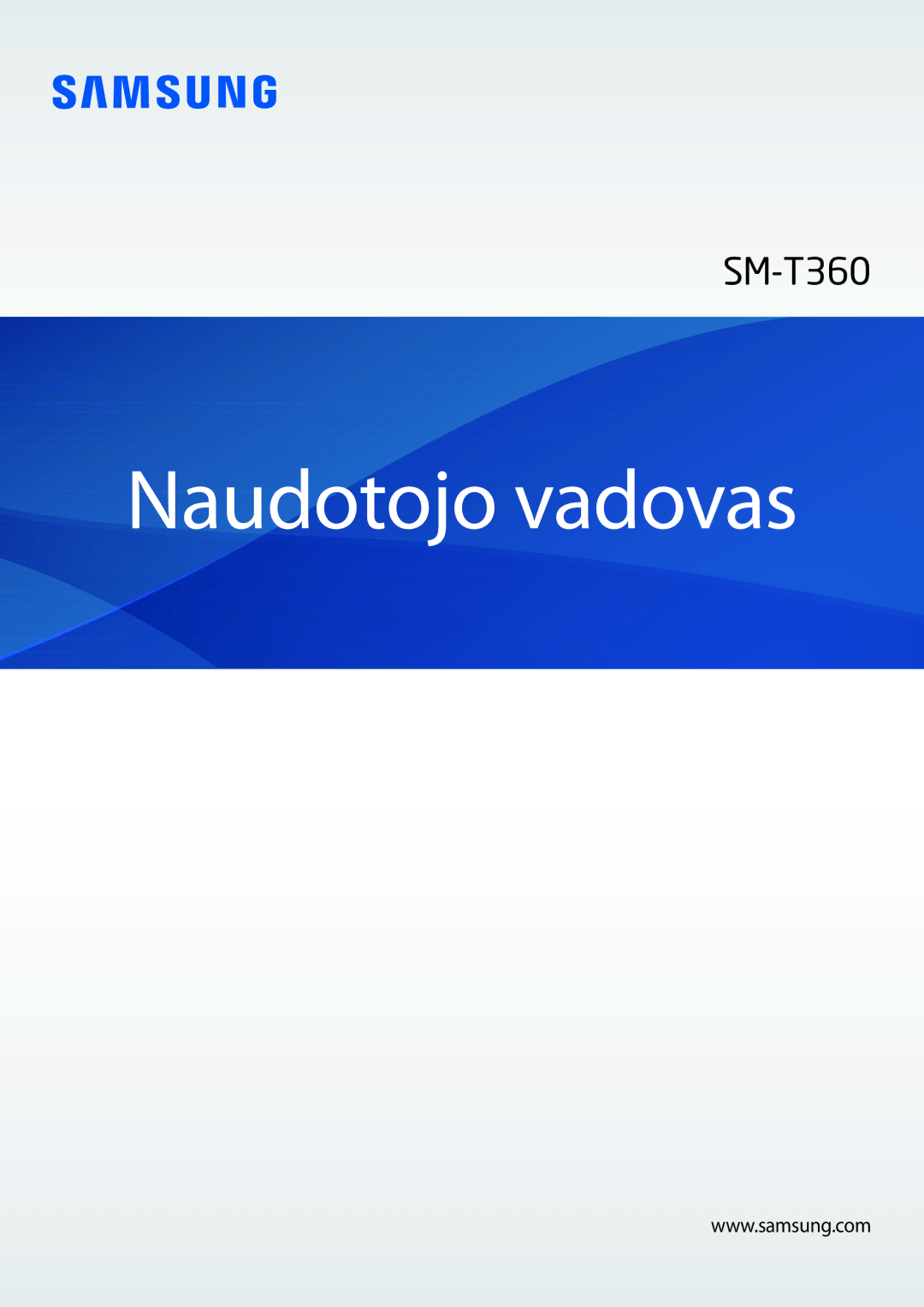 Samsung SM-T360NNGASEB manual Naudotojo vadovas 