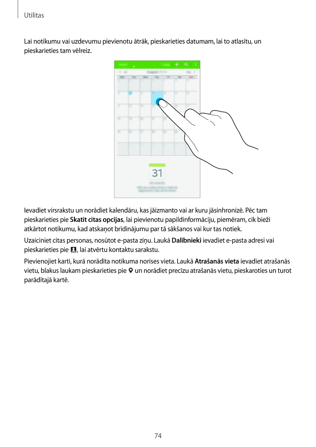 Samsung SM-T360NNGASEB manual Utilītas 