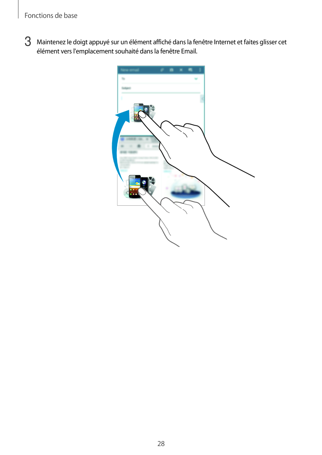 Samsung SM-T360NNGAXEF manual Fonctions de base 