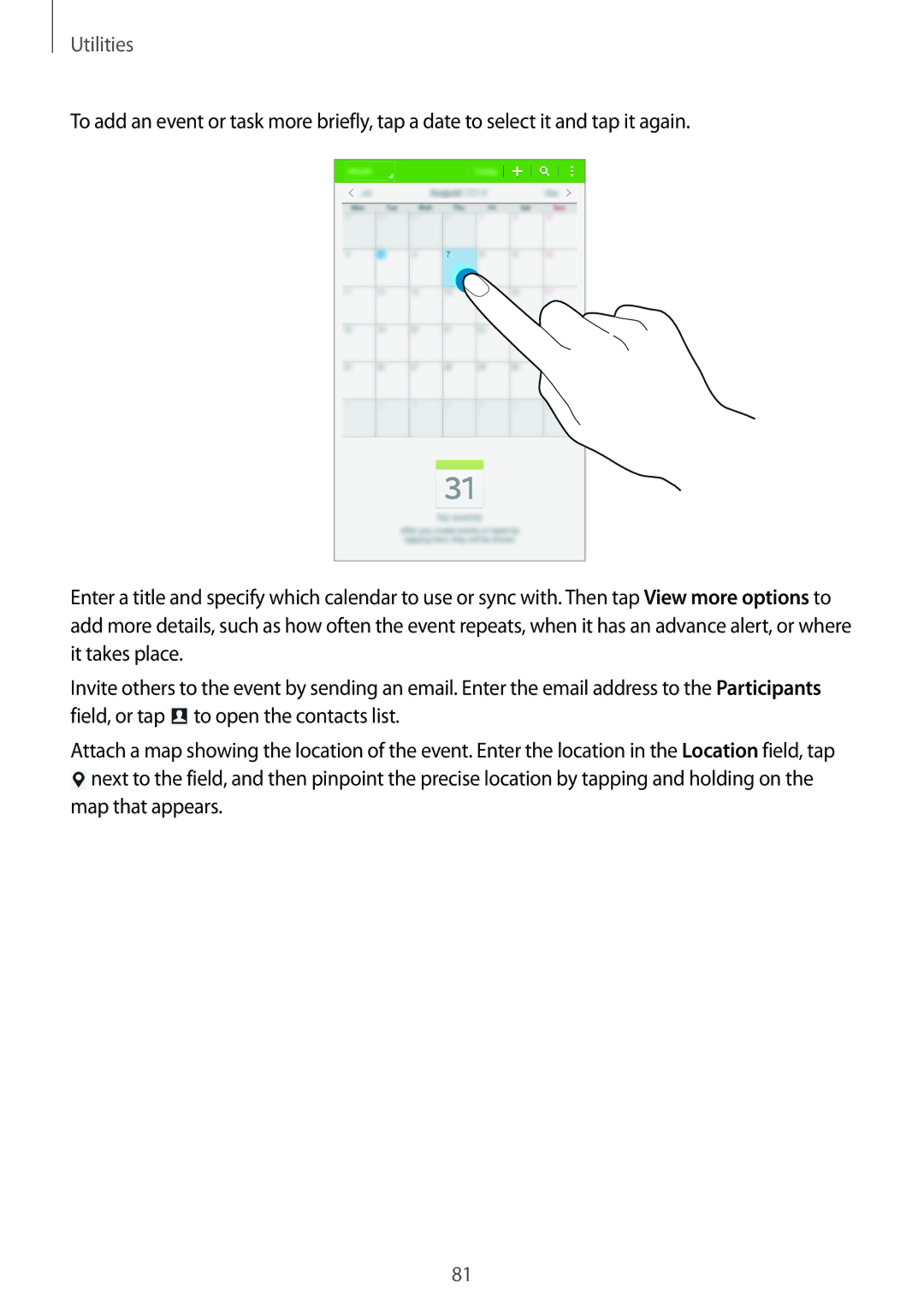 Samsung SM-T365NNGAEUR, SM-T365NNGAATO, SM-T365NNGATUR, SM-T365NNGADBT, SM-T365NNGASEB, SM-T365NNGABTU manual Map that appears 