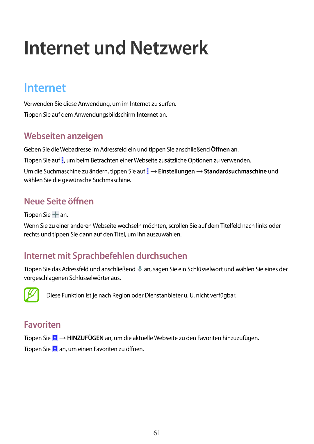 Samsung SM-T365NNGATUR, SM-T365NNGAATO, SM-T365NNGADBT, SM-T365NNGASEB, SM-T365NNGABTU, SM-T365NNGAEUR Internet und Netzwerk 