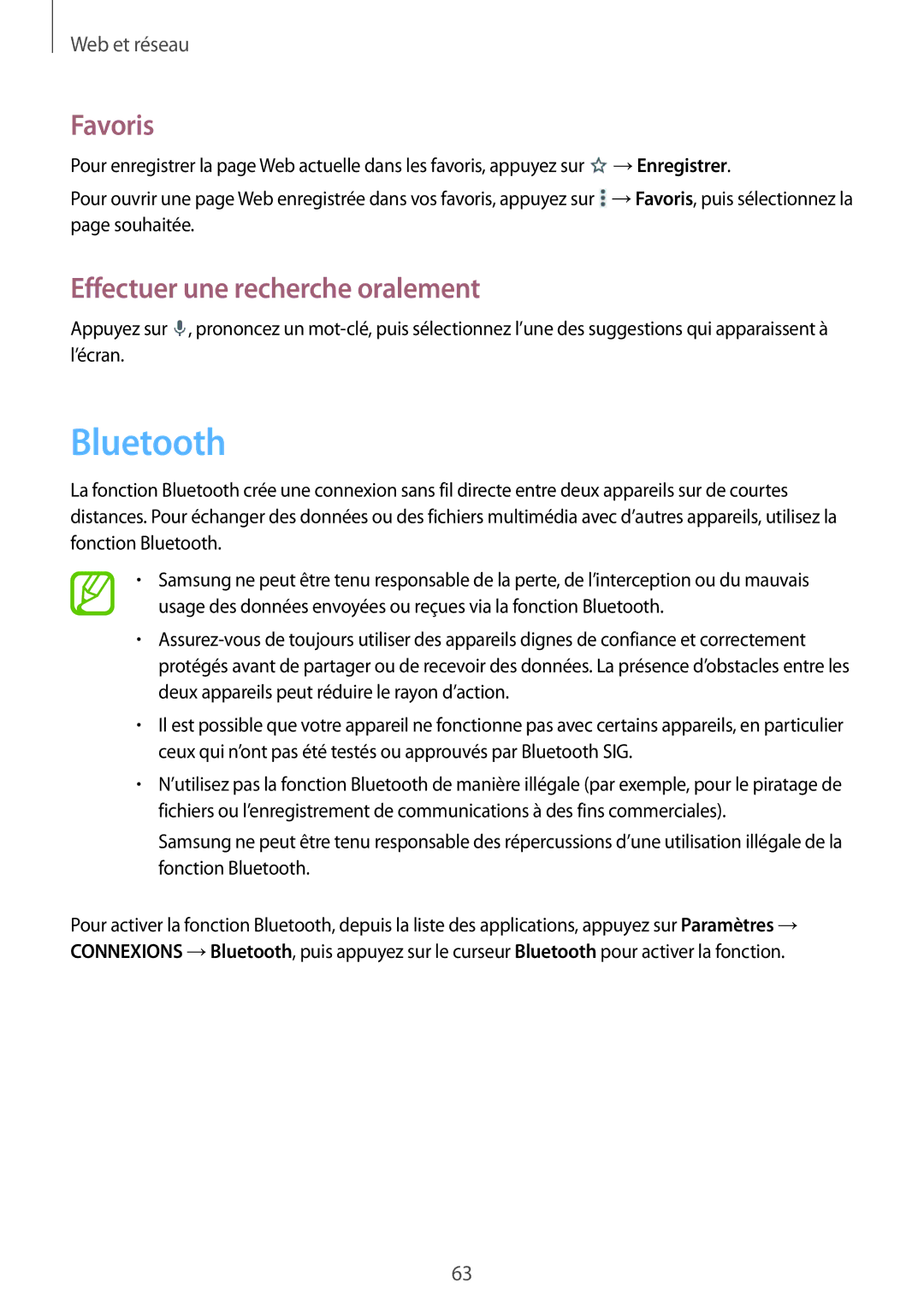 Samsung SM-T365NNGAXEF, SM-T365NNGAFTM manual Bluetooth 