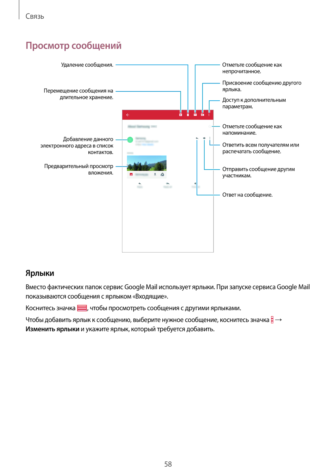 Samsung SM-T365NNGASEB, SM-T365NNGASER manual Ярлыки 