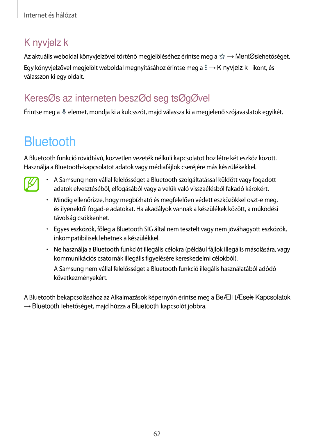 Samsung SM-T365NNGAXEH manual Bluetooth 