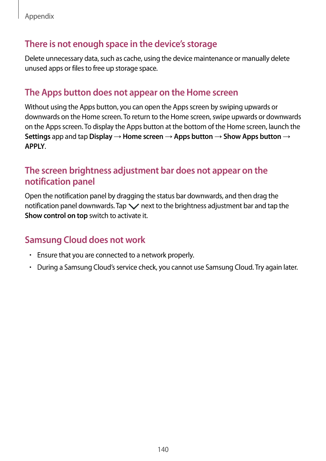 Samsung SM-T390NZKAXEZ, SM-T390NZKAATO, SM-T390NZKAXEF, SM-T390NZKAITV There is not enough space in the device’s storage 