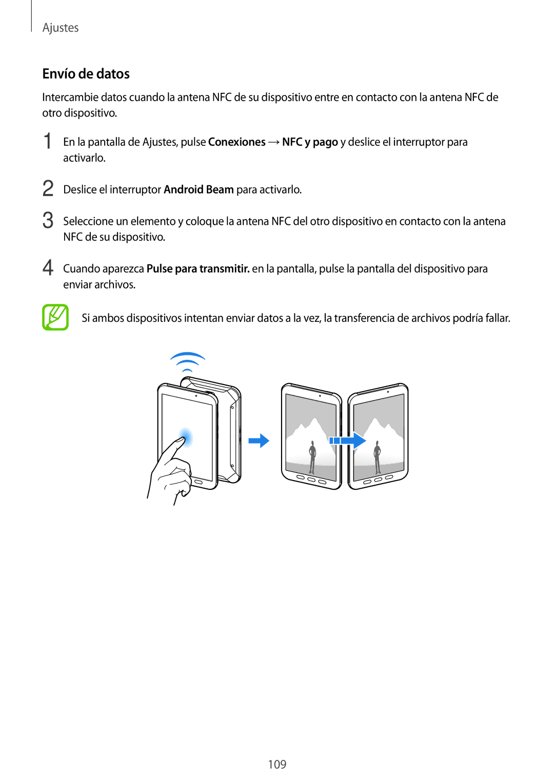 Samsung SM-T390NZKAPHE manual Envío de datos 