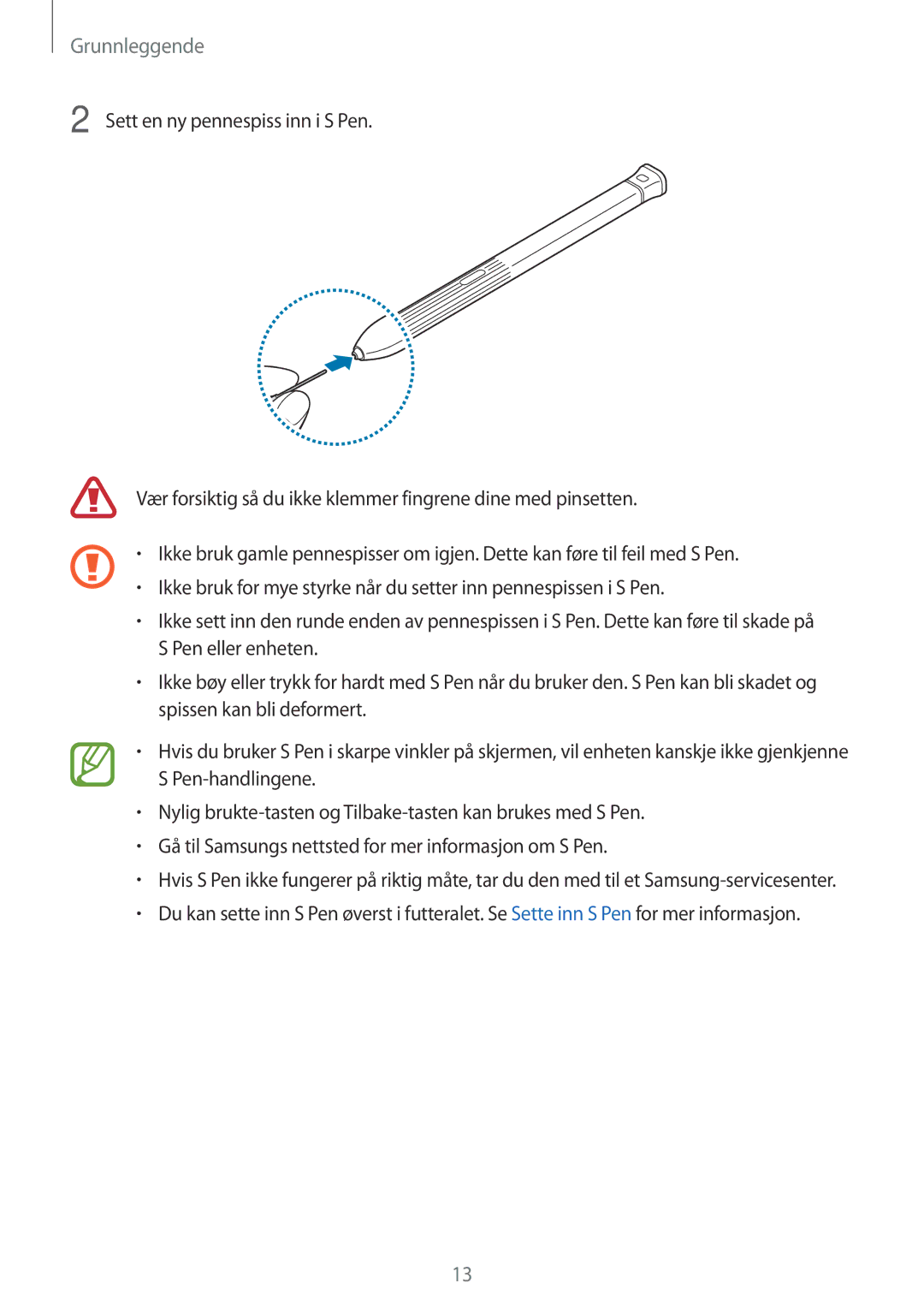 Samsung SM-T395NZKANEE manual Grunnleggende 