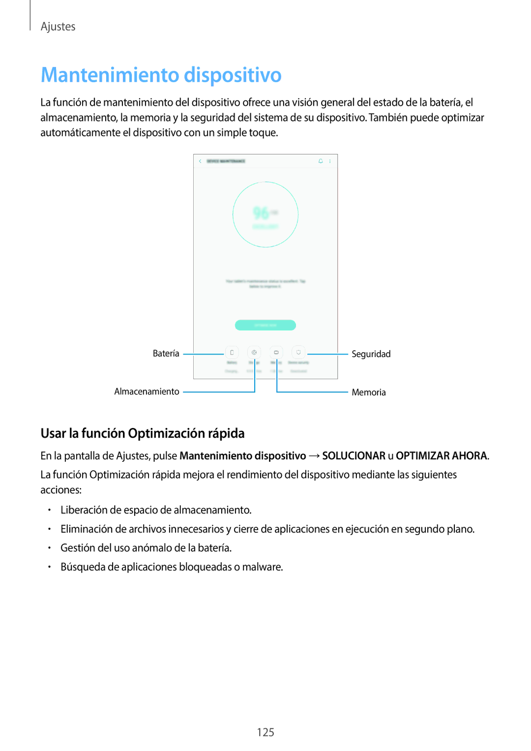 Samsung SM-T395NZKAPHE manual Mantenimiento dispositivo 