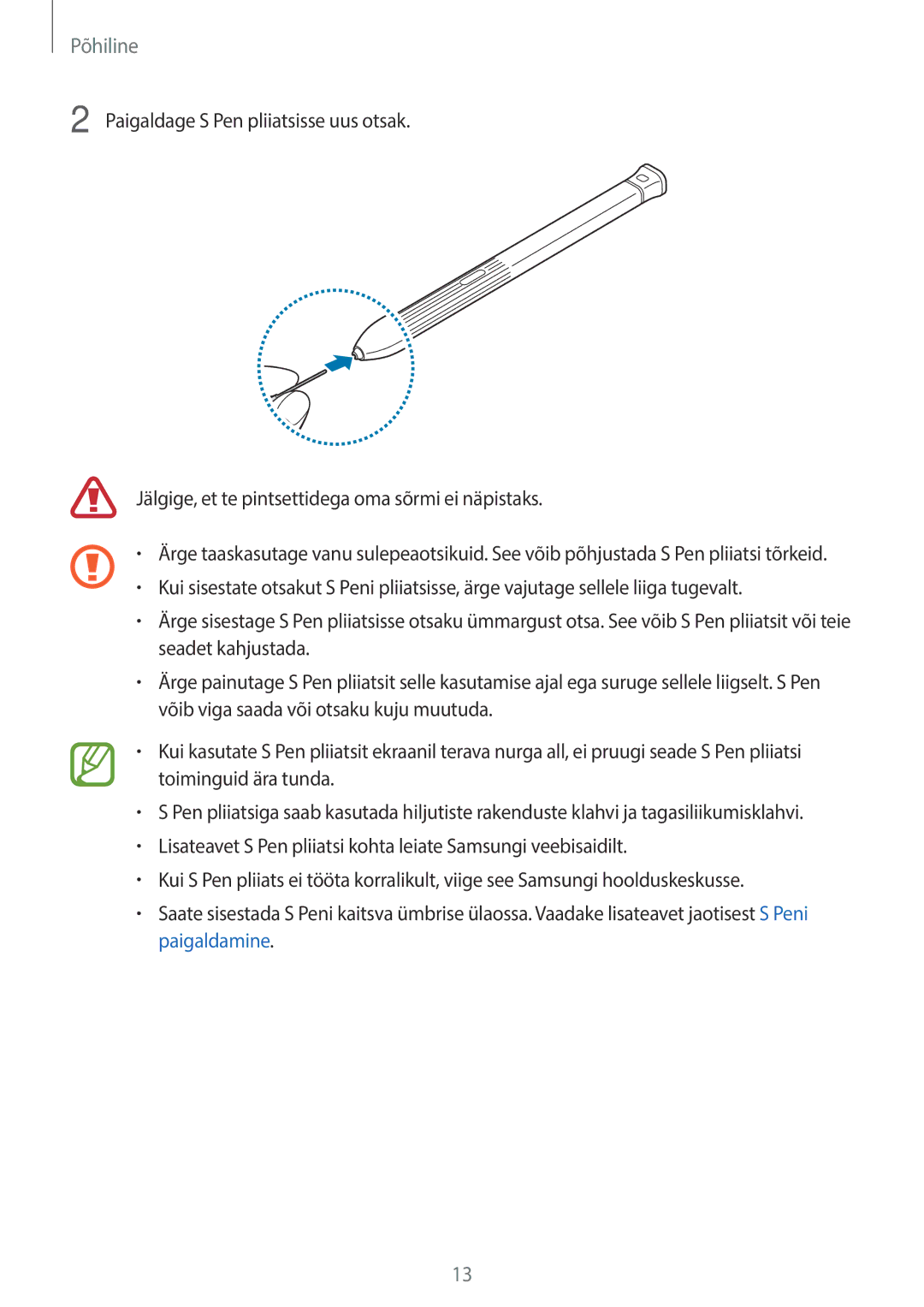 Samsung SM-T395NZKASEB manual Põhiline 